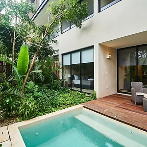  Apartment Premium Retreat With Private Pool And Terrace In Aldea Zama Mexico